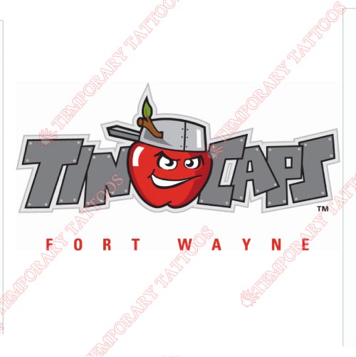 Fort Wayne Tincaps Customize Temporary Tattoos Stickers NO.8101